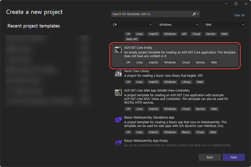 Create New Project